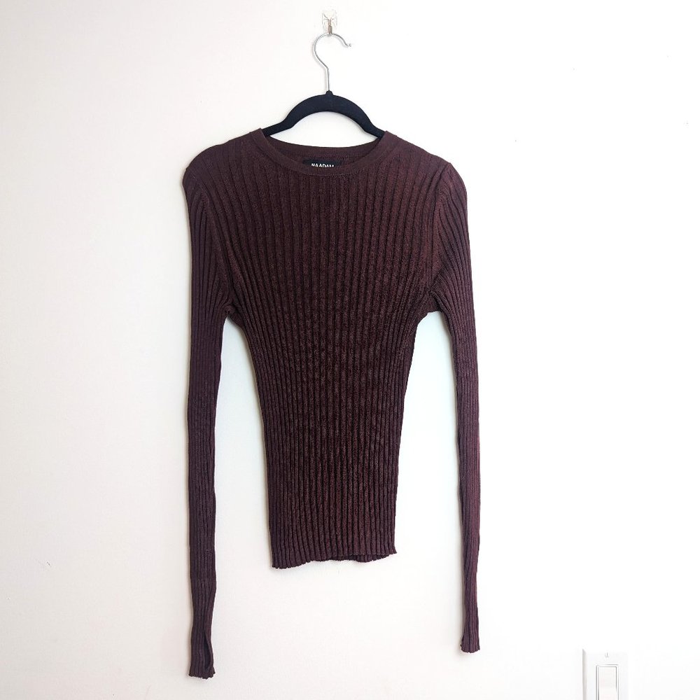 Naadam Silk/Cashmere Ribbed Shirt/Light Sweater - Size S
